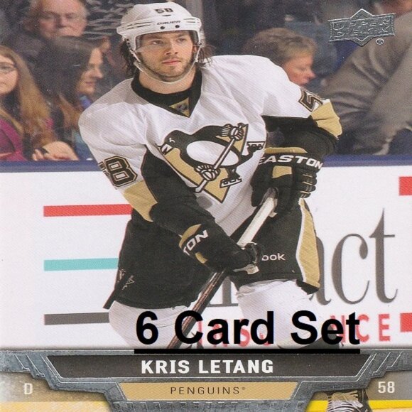 Kris Letang Pittsburgh Penguins NHL Hockey Card Collection - 6 Card Set - Picture 1 of 8